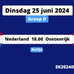 EK Voetbalwedstrijd Nederland-Oostenrijk