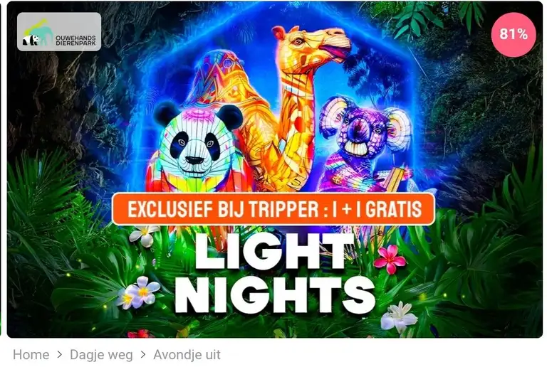 Ouwehands Dierenpark 1+1 gratis